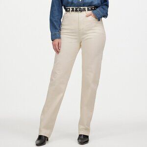 READ Madewell Petite Curvy '90s Straight Jean Vintage Canvas Beige Size 33P Y2K